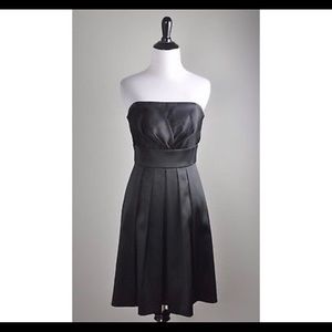 WHITE HOUSE BLACK MARKET Matte Satin Pleated Dress